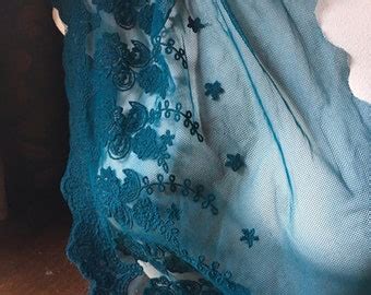 Teal Stretch Lace Wide For Lingerie Garments Headbands Str Etsy