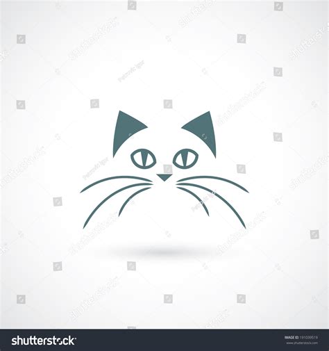 Cat Face Vector Illustration Stock Vector (Royalty Free) 191039519 | Shutterstock