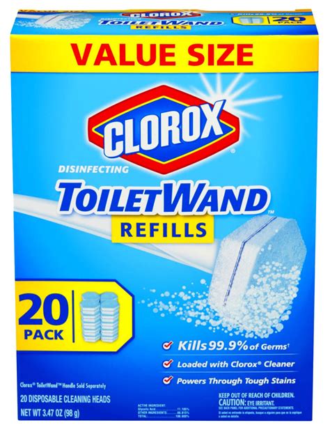 Clorox Disinfecting ToiletWand Refills, Toilet Wand Cleaner Refills, 20 ...