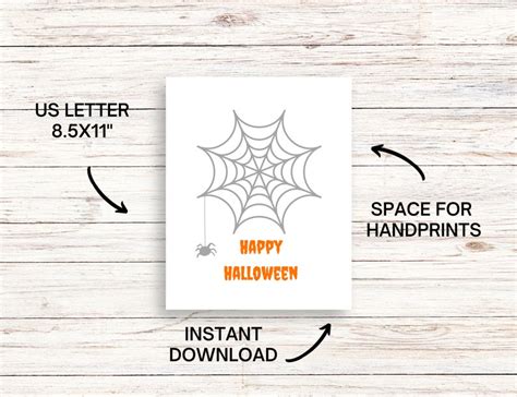 Spider Handprint Art Craft Halloween Activities Fall Handprint Craft