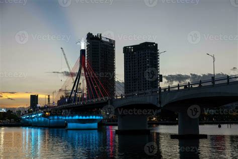 Han River bridge in Da Nang by night 24038370 Stock Photo at Vecteezy