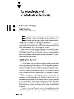 La Tecnolog A Y El Cuidado De Enfermer A La Tecnolog A Y El