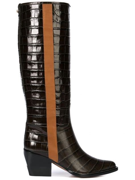Chloé Western stripe boots - Black #VolkswagenSciroccoCustom | Кожаные ...