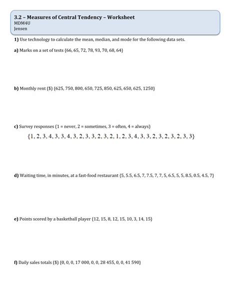 (PDF) 3.2–$Measures$of$Central$Tendency$–$Worksheet$ worksheet.pdf3.2–$Measures$of$Central ...