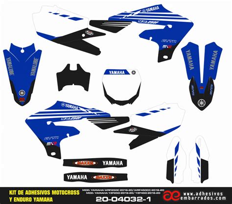 Pegatinas Yamaha Wrf Yzf Azul Adhesivosembarrados