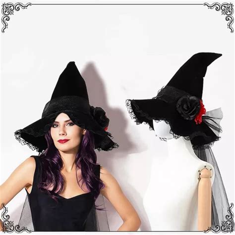 Adult Punk Witch Hat Halloween Costume Wizard Hat Magician Pointed