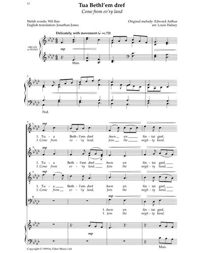 Tua Bethl Em Dref Mixed Chorus Sheet Music By Wil Ifan Nkoda Free 7