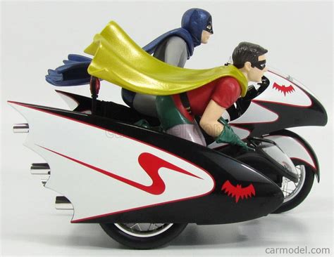 MATTEL HOT WHEELS C M C85 Scale 1 12 BATMAN BATCYCLE ROBIN SIDECAR WITH ROBIN CAR FIGURES