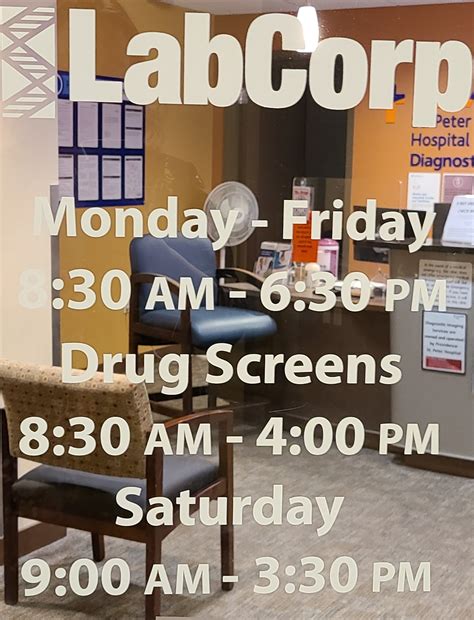 LABCORP - 201 Tahoma Boulevard Southeast Unit 104, Yelm WA - Hours