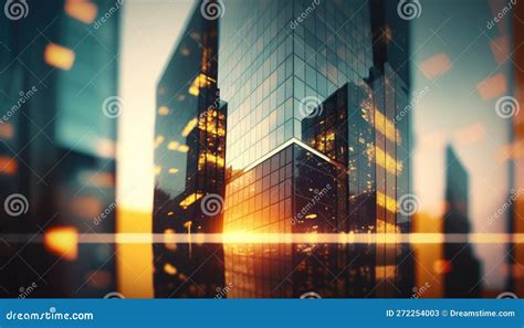 Corporate Architecture Office Building Facades Stock Photo