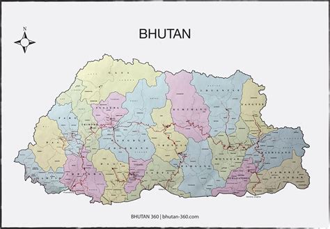 Bhutan Map – Free Download | Bhutan 360