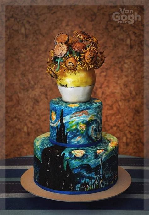 Van Gogh Cake Gogh Cake Artist Cake Painted Cakes