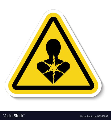 Health hazard symbol labellonger term Royalty Free Vector