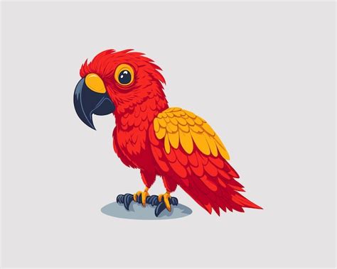 Premium Vector Cute Parrot Illustration