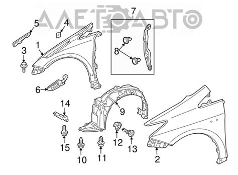 Крыло переднее правое Toyota Prius 30 10-15 TYG TY10263AR артикул ...