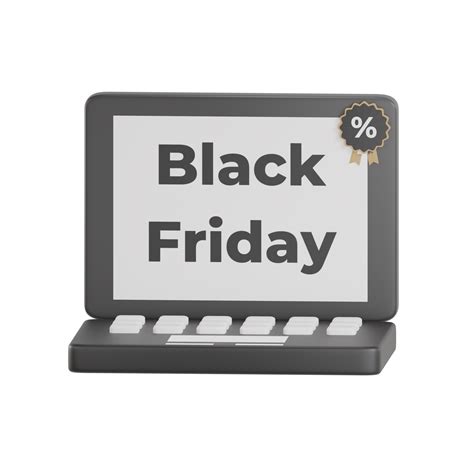 3d black friday laptop 14033747 PNG