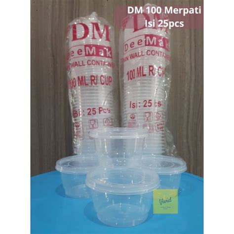 Jual Thinwall Cup 100 Merpati Cup Pudding 100ml Merpati DM 25pcs