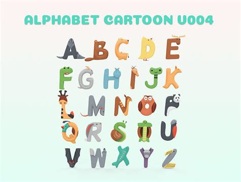 3D model Cartoon Animal Alphabet v004 VR / AR / low-poly | CGTrader