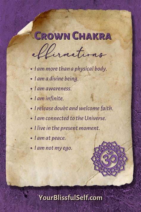 Crown Chakra Affirmations For Spiritual Awakening