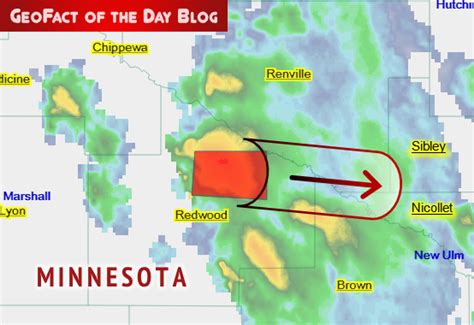 GeoFact of the Day: 6/20/2019 Minnesota Tornado Warning 1