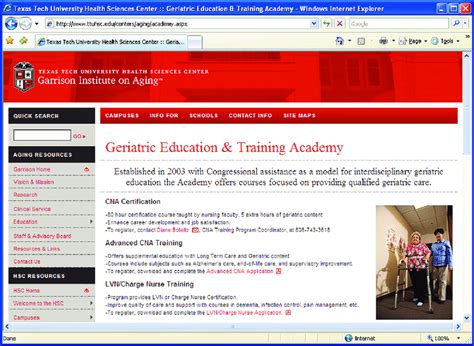 Figure The Geriatric Education And Training Academy Website