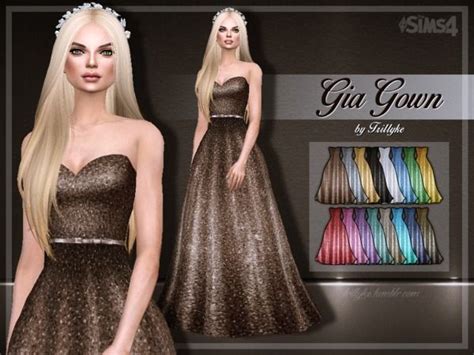 Women S Gia Gown By Trillyke Fancy Dresses Long Big Dresses Sims 4