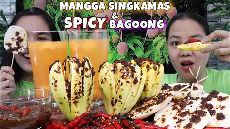 Mangga Singkamas And Spicy Bagoong Mukbang Pinoy Mukbang Philippines Mukbang Youtube