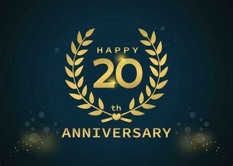 20th Years Happy Anniversary 27626423 Vector Art At Vecteezy