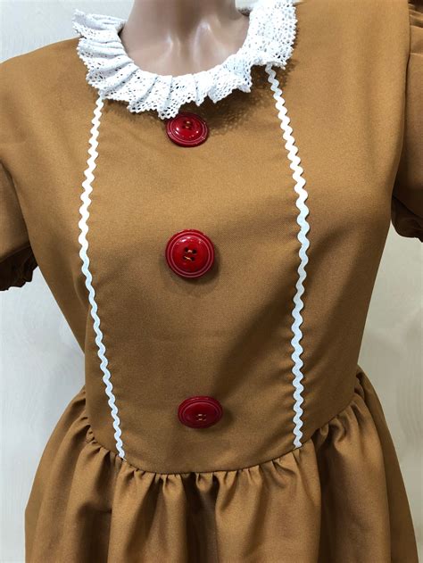 Halloween Costume Gingerbread Dress Women Costume Gingerbread Etsy