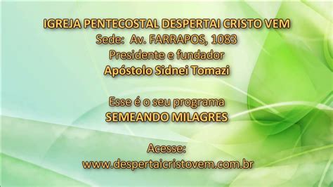 Rádio Esperança AM 1390 Semeando Milagres Igreja Pentecostal