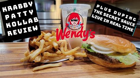 Reviewing Wendys Spongebob Krabby Patty Kollab Meal And Duping The