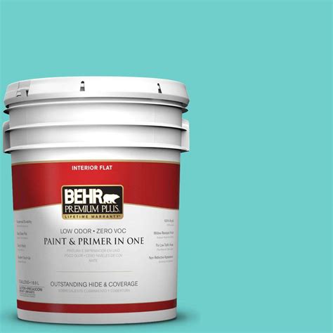 Behr Premium Plus Gal P Hidden Sea Glass Flat Interior Paint