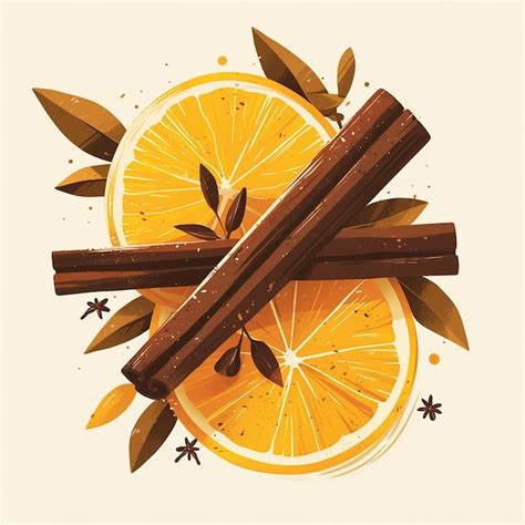 Premium Vector Peeled Orange Segments With Cinnamon Dust