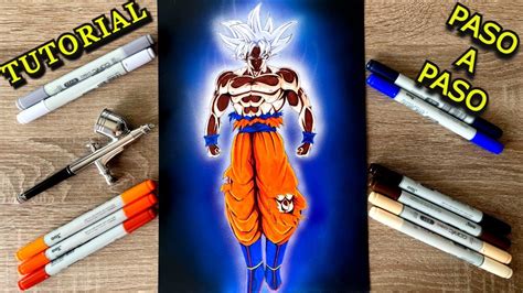 COMO DIBUJAR A GOKU ULTRA INSTINTO DOMINADO CUERPO COMPLETO PASO A