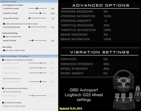 Steam Community Guide Logitech G25 Wheel Settings For Grid Autosport