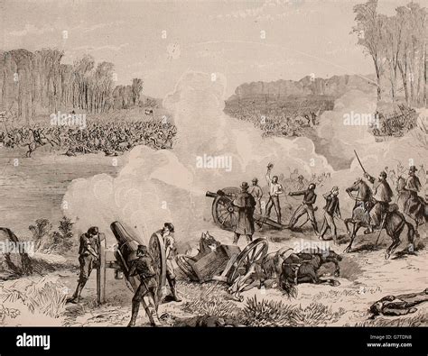 The Battle Of Malvern Hill July Usa Civil War Stock Photo Alamy