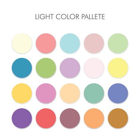 Set of light color palette 27338456 Vector Art at Vecteezy