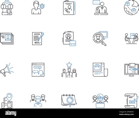 Human Capital Line Icons Collection Talent Skillset Experience Knowledge Learning