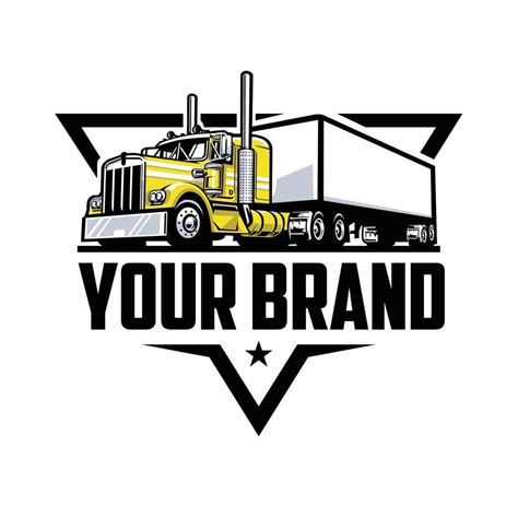 Trucking company logo emblem vector isolated 14402144 Vector Art at ...