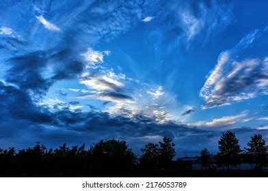 Dark Blue Evening Sunset Sky Various Stock Photo 2176053789 | Shutterstock