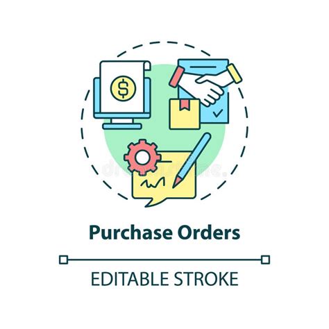 Purchase Orders Concept Icon Stock Vector Illustration Of Icon System 241664075