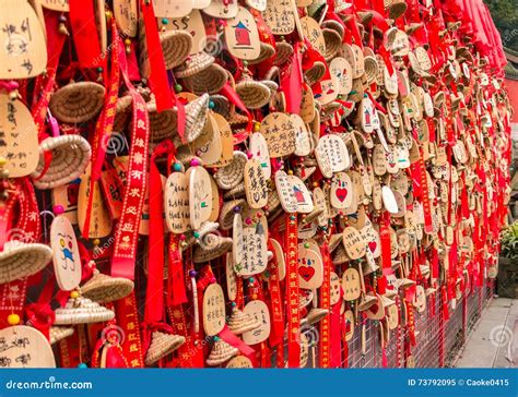 A Wish Wall in China stock image. Image of tradition - 73792095