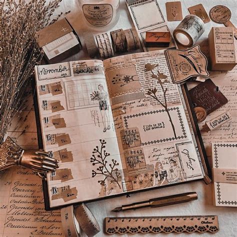 Aesthetic Brown Journaling Inspiration