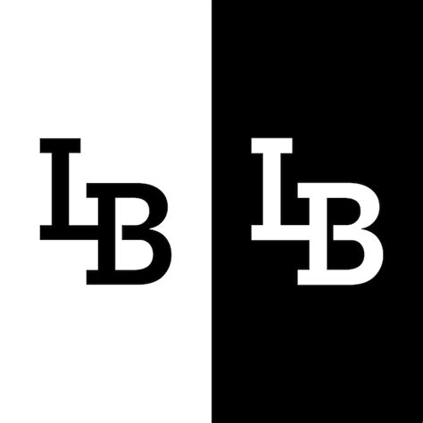 Plantilla De Dise O De Logotipo De Monograma De Letra Lb Lb Bl Vector