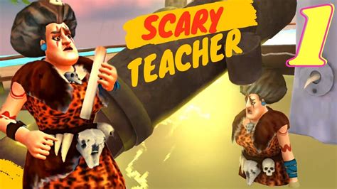 Scary Teacher D Stone Age Prank Gameplay Nick And Tani Troll