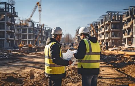 premium photo   sunny day   construction site  architect