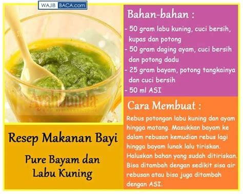 Resep Makanan Bayi 6 Bulan Yang Bergizi Home Tips