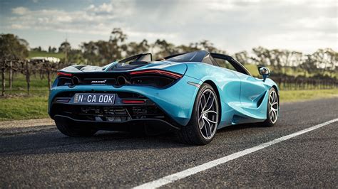 Images Mclaren Spider 720s 2019 Light Blue Metallic Back 1366x768