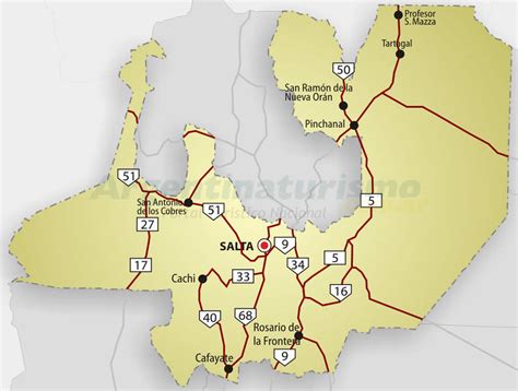 Mapas De Salta Rutas Y Accesos Argentina Como Llegar Planos Caminos Distancias