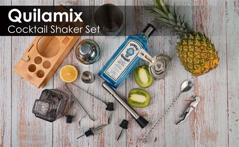 Amazon Quilamix Bartender Kit With Stylish Bamboo Stand Piece